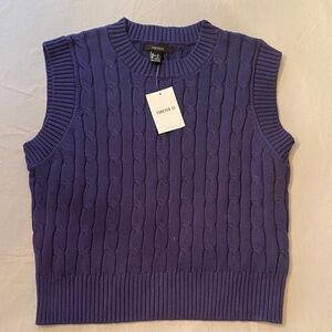 Forever 21 Violet Cable Knit Sweater Vest
